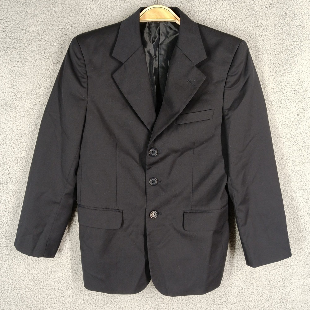 Pierre Cardin Boys Size‎ 14R Black Blazer Jacket Long Sleeve Button Front